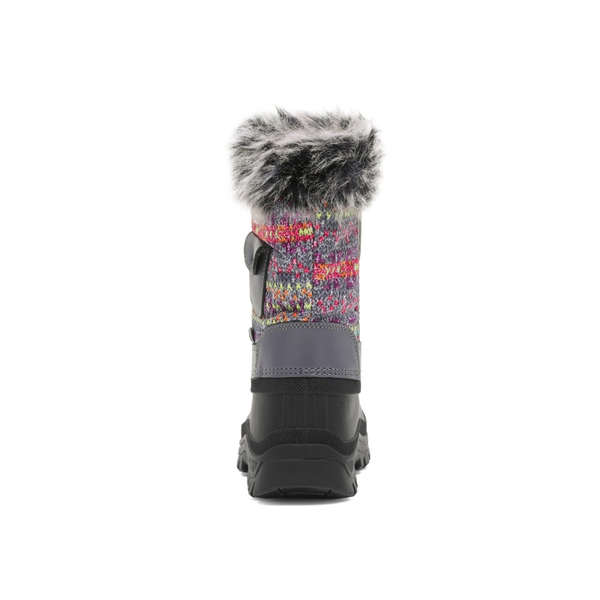 Kids Waterproof Warm Snow Boots - GREY MULTI - 5